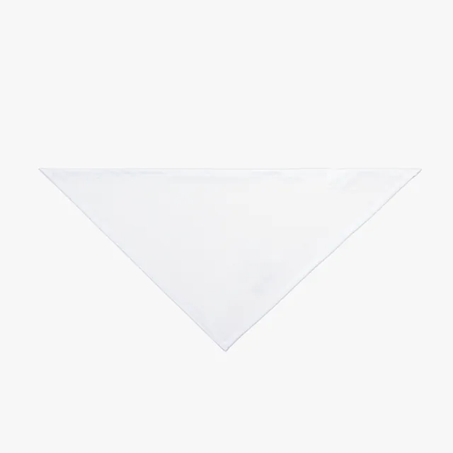 Blank white bandana laid flat